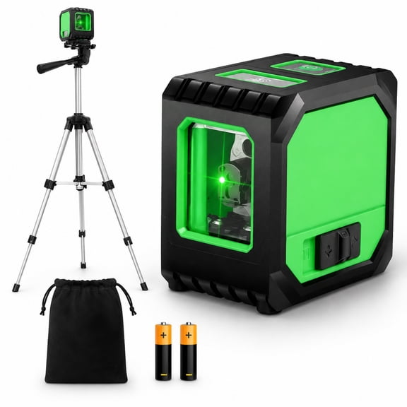 INSMART Self Leveling Laser Level 100Ft Green Beam Cross Line Laser IP54 for Picture Hanging Home DIY with Carry Bag