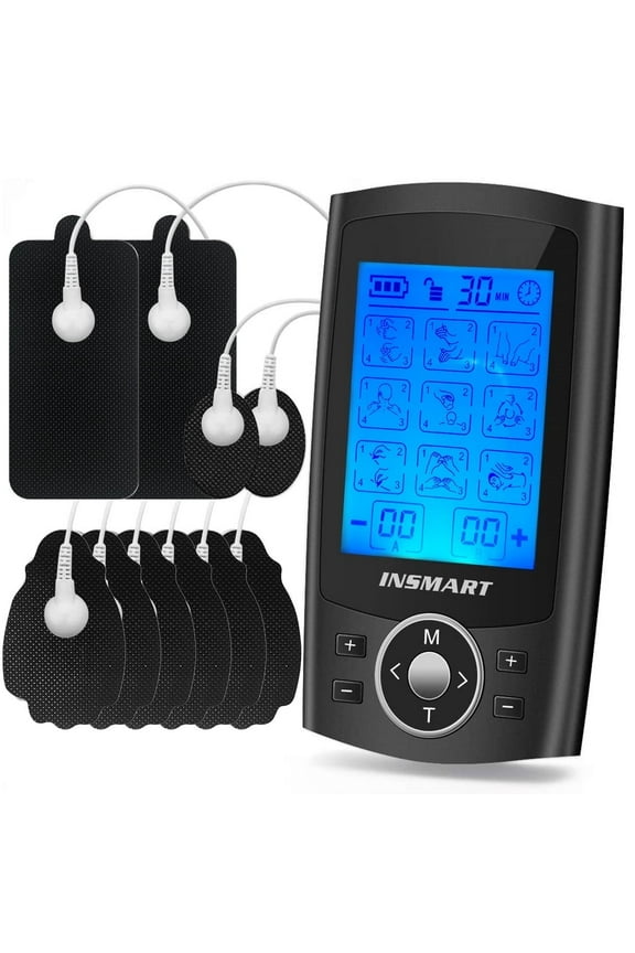 TENS Unit Rechargeable Muscle Stimulator EMS Dual Channel with 10 Reusable Electrode Pads 36 Modes for Back Neck Pain Muscle Therapy Pain Management Pulse Massager