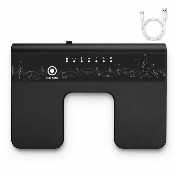 INSMART Wireless Bluetooth Page Turner Pedal Hands Free Foot Switch for iPad Tablet Phone and Laptop 60H Battery Silent Non Slip Design for Music Scores and Teleprompter