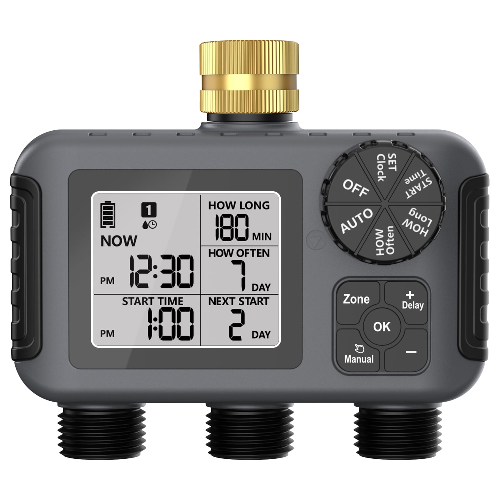 INSOMA 3 Zone Sprinkler Timer for Garden Hose, Water Timer with 3 ...