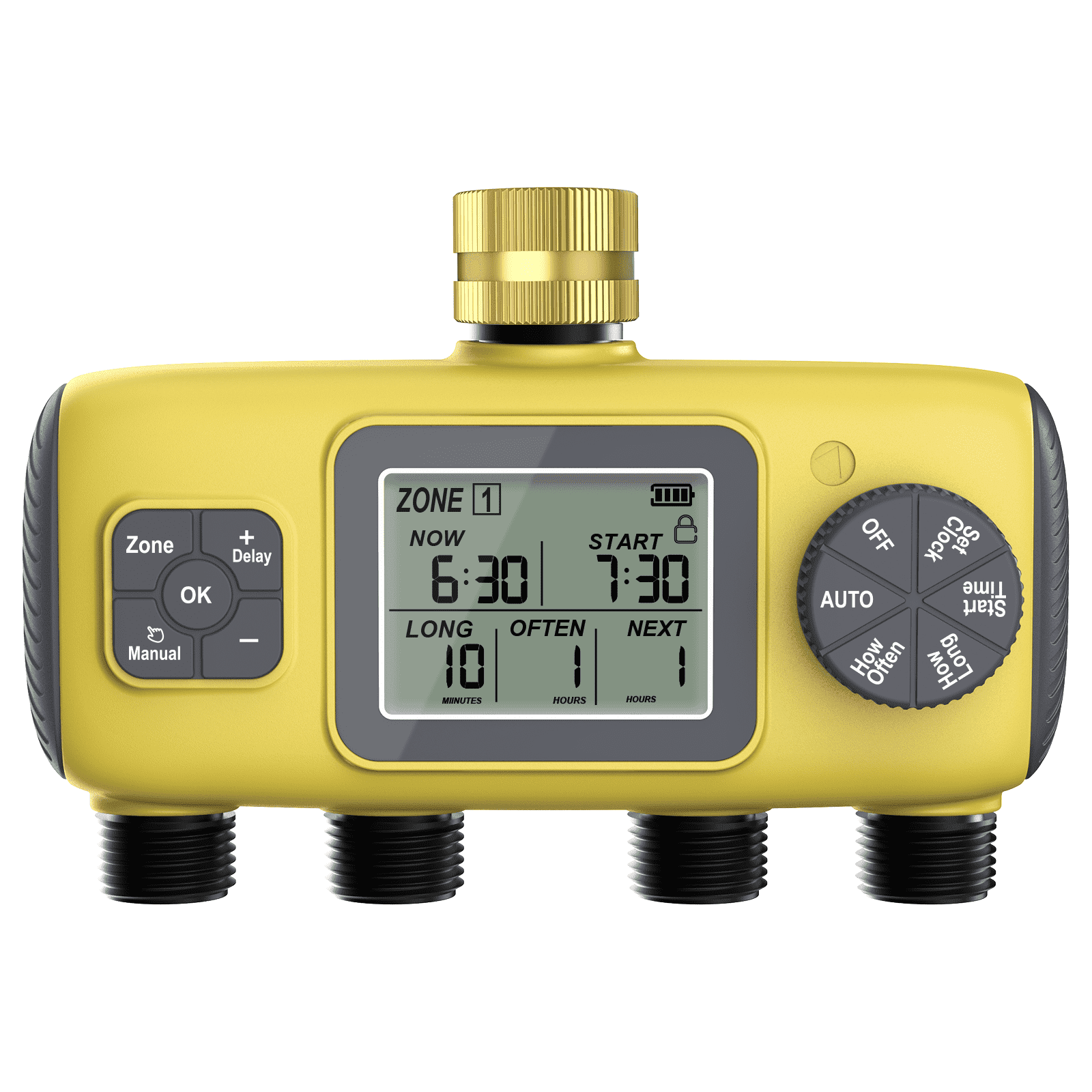 INSOMA 4 Zone Sprinkler Timer for Garden Hose, Water Timer with 3 ...