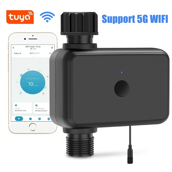 INSOMA Smart WiFi Watering Timer, with APP/Remote Control, Voice Alexa & Google Assistant, up to 20 Programs, Rain Delay, IP55 Waterproof Sprinkler Timer for Lawn, Garden, Greenhouse, 3/4" Faucet