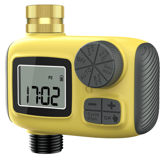 INSOMA Sprinkler Timer for Outdoor, with Brass Inlet Release Water Timer for Garden Irrigation Hose Timers, with Rain Delay and Manual Irrigation for Garden, Lawn, Yard Watering System
