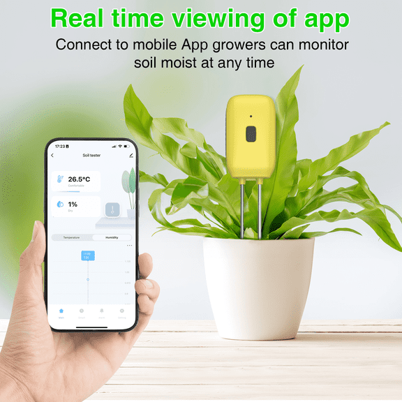 INSOMA Tuya Smart Wireless Soil Tester Temperature Humidity Meter
