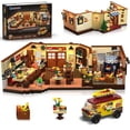 thumbnail image 1 of TERRAMUS City Street Pizza Restaurant Building Set with LED Lights, 1098PCS Italian Pizzeria Building Blocks with Retro Pizza Van Brick Oven Dining Area Street House Toys for Boys Grils Age 10+, 1 of 9