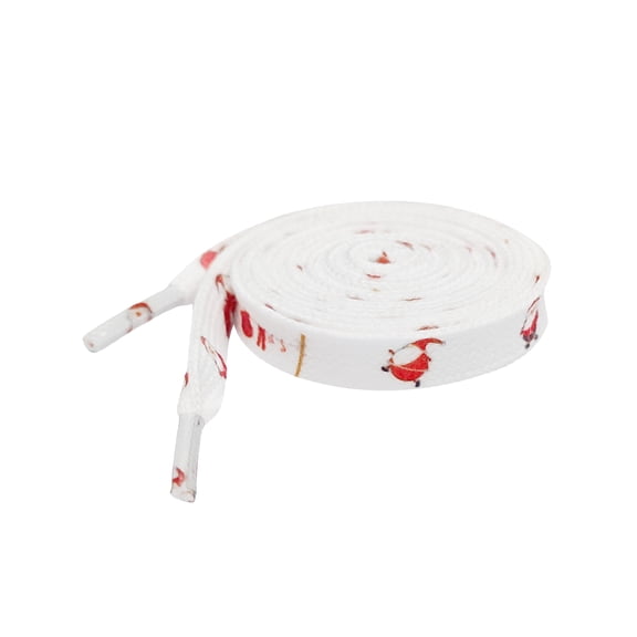 INSPIRE CHIC 1 Pair Christmas Flat Shoe Laces for Sneakers, 0.31'' Wide Soft Shoelaces Shoestrings for Hiking Shoes Christmas 4 140cm/55.1"