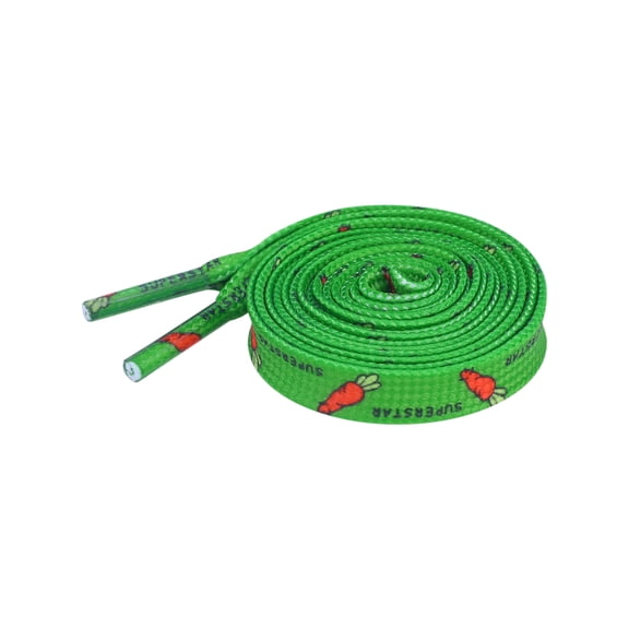 INSPIRE CHIC 1 Pair Flat Shoe Laces for Sneakers, 0.31 Carrot Printed Soft Shoelaces Shoestrings for Casual Hiking Shoes Green 160cm/63.0"