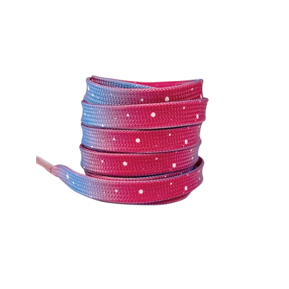 INSPIRE CHIC 1 Pair Flat Shoe Laces for Sneakers, 0.31'' Tie-Dye Dots Soft Shoelaces Shoestrings for Casual Hiking Shoes Colorful-4 160cm/63.0"