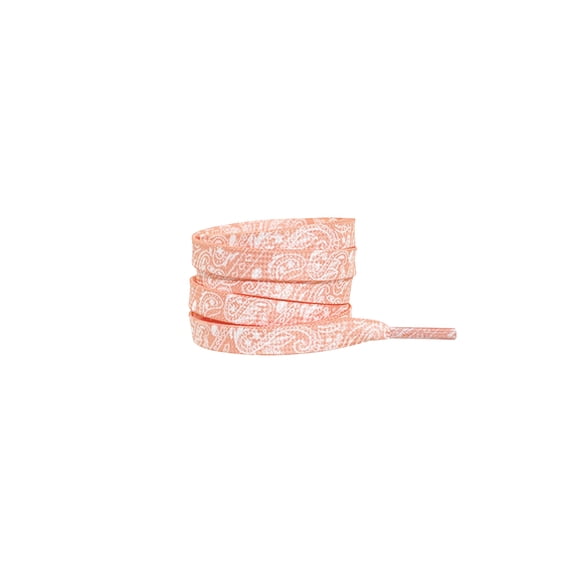INSPIRE CHIC 1 Pair Paisley Flat Shoe Laces for Sneakers, 0.31'' Soft Shoelaces Shoestrings for Casual Hiking Shoes Apricot Orange 100cm/39.4"