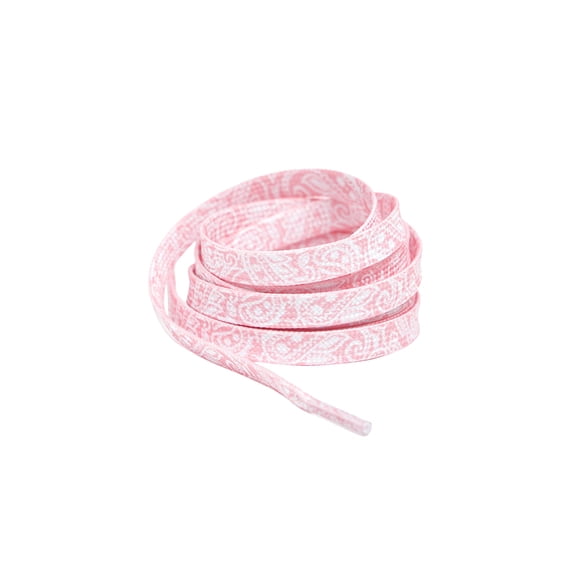 INSPIRE CHIC 1 Pair Paisley Flat Shoe Laces for Sneakers, 0.31'' Soft Shoelaces Shoestrings for Casual Hiking Shoes Light Pink 100cm/39.4"