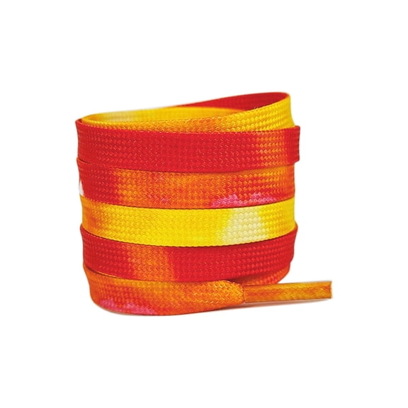 INSPIRE CHIC Halloween 1 Pair Tie-Dye Flat Shoe Laces for Sneakers, 0.31'' Soft Shoelaces Shoestrings for Casual Hiking Shoes Colorful-1 160cm/63.0"