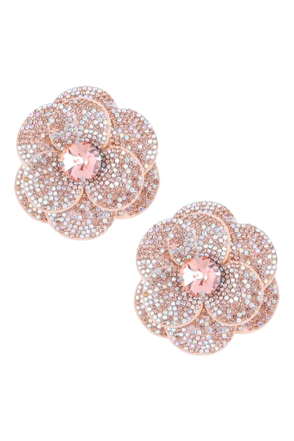 2 PCS Women's Rose Flower Shoe Clips Detachable Wedding Shoe Embellishment for Flats Cream 2.36*2.36 inches