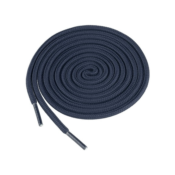 INSPIRE CHIC Outdoor Round Shoelaces Sporting Shoe Laces Shoestrings for Hiking Boots 2 Pairs Navy Blue 120cm/47.24"