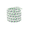 thumbnail image 1 of INSPIRE CHIC 2 Pairs 0.47 Wide Contrast Color Flat Fat Braided Twist Woven Shoeslaces Shoe Laces Shoestrings Fluorescent Green+Purple 120cm/47.2", 1 of 7
