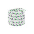 thumbnail image 1 of INSPIRE CHIC 2 Pairs 0.47 Wide Contrast Color Flat Fat Braided Twist Woven Shoeslaces Shoe Laces Shoestrings Fluorescent Green+Purple 180cm/70.9", 1 of 7