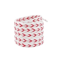 INSPIRE CHIC 2 Pairs 0.47 Wide Contrast Color Flat Fat Braided Twist Woven Shoeslaces Shoe Laces Shoestrings Pink Red 60cm/23.6"