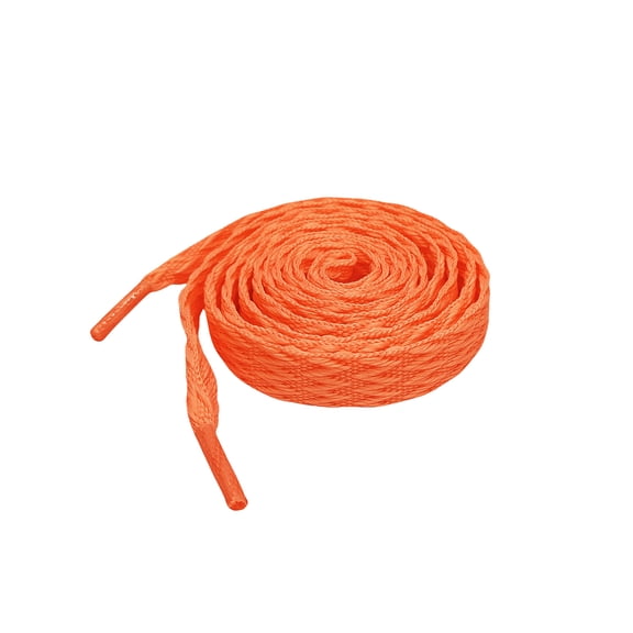 INSPIRE CHIC 2 Pairs Flat Fat Shoe Laces for Sneakers, 0.51'' Wide Soft Shoelaces Shoestrings for Casual Hiking Shoes Orange Red 110cm/43.3"