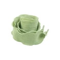 thumbnail image 1 of INSPIRE CHIC 2 Pairs Ruffle Shoe Laces: 2.5CM Wide Fishtail Pleated Flat Sneaker Shoestring Bean Green 80cm/31.5", 1 of 4