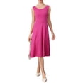 thumbnail image 1 of INSPIRE CHIC A-line Midi Dress for Women's Sleeveless 2026 Work Office Dress L Hot Pink, 1 of 6