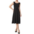 thumbnail image 1 of INSPIRE CHIC A-line Midi Dress for Women's Sleeveless 2026 Work Office Dress XS Black, 1 of 6
