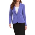 thumbnail image 1 of INSPIRE CHIC Blazers for Women Business Casual One Button Front Long Sleeve Work Office Suit Jackets with Shoulder Pads M Violet, 1 of 6