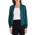 thumbnail image 1 of REFINED ATTIRE Casual Jacket for Women Zip Up Coat Long Sleeve Outerwear Lightweight Top XS Blue Green, 1 of 6