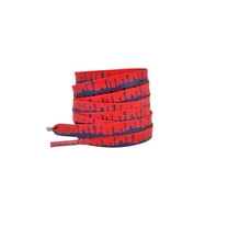 INSPIRE CHIC Colorful Gradient Melted Patterned Shoelaces Shoe Laces for Sneakers 1 Pair Purple and Red 100cm/39.4"