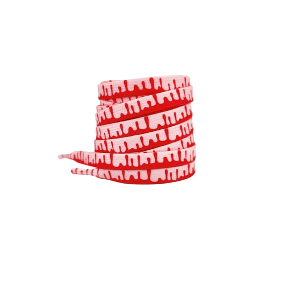 INSPIRE CHIC Colorful Gradient Melted Patterned Shoelaces Shoe Laces for Sneakers 1 Pair Red and Pink 160cm/63"