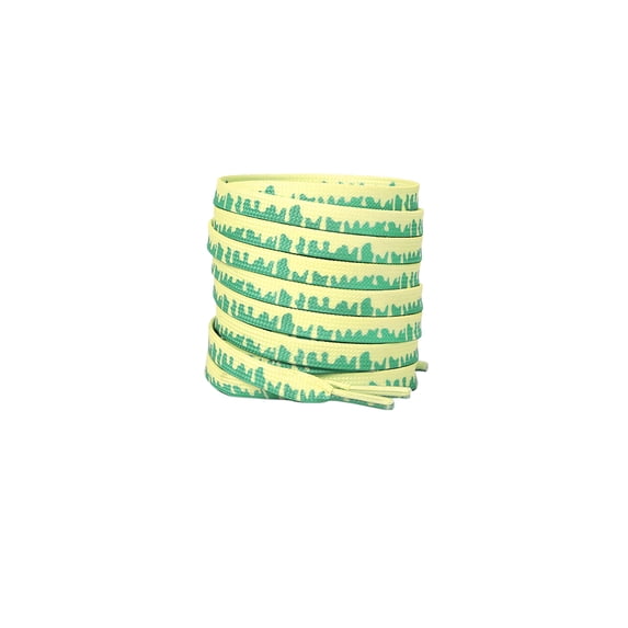 INSPIRE CHIC Colorful Gradient Melted Patterned Shoelaces Shoe Laces for Sneakers 1 Pair Yellow and Green 100cm/39.4"