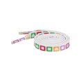 thumbnail image 1 of INSPIRE CHIC Colorful Heart Square Print Flat Shoelaces for Sneakers 1 Pair White 100cm/39.4", 1 of 4