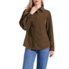 INSPIRE CHIC Corduroy Jacket for Women's Button Up