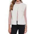 thumbnail image 1 of INSPIRE CHIC Faux Fur Vest for Women's Button Down Sleeveless Open Front Winter Vests Jacket 2025 XS Apricot, 1 of 6