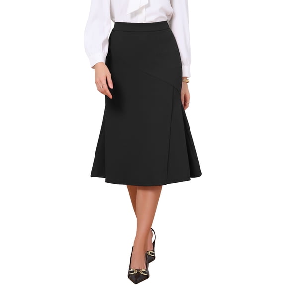 INSPIRE CHIC Fishtail Skirt for Women Panel High Waist Side Pockets ...