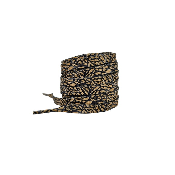 INSPIRE CHIC Flat Colorful Color Contrast Pattern Shoelaces Sports Shoe Laces for Athletic Running Sneakers Shoes Boot Strings 1 Pair Yellow-Black 120cm/47.2"