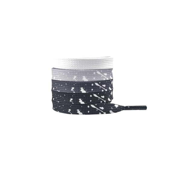 INSPIRE CHIC Flat Ink Splash Gradient Shoelaces Colorful Shoe Strings for Athletic Running Sneakers 1 Pair Gradient Black 160cm/63.0"