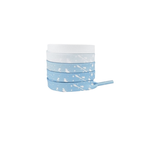 INSPIRE CHIC Flat Ink Splash Gradient Shoelaces Colorful Shoe Strings for Athletic Running Sneakers 1 Pair Gradient Light Blue 140cm/55.1"