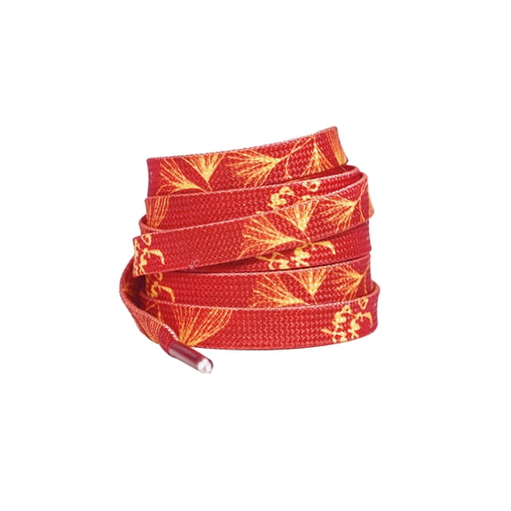 INSPIRE CHIC Flat Thin Shoelaces Dragon Phoenix Auspicious Clouds Red Canvas Shoes Sneakers Shoelaces Wedding Celebration Red 01 120cm/47.2"