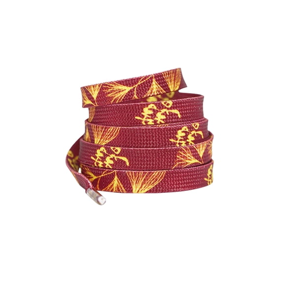 INSPIRE CHIC Flat Thin Shoelaces Dragon Phoenix Auspicious Clouds Red Canvas Shoes Sneakers Shoelaces Wedding Celebration Wine Red 01 120cm/47.2"