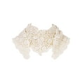 thumbnail image 1 of INSPIRE CHIC Floral Cotton Crochet Mantilla Scarves, Little Shawl Cape Triangle Head Covering Church Veil for Mass Wedding 43.3x15.7" Beige, 1 of 4