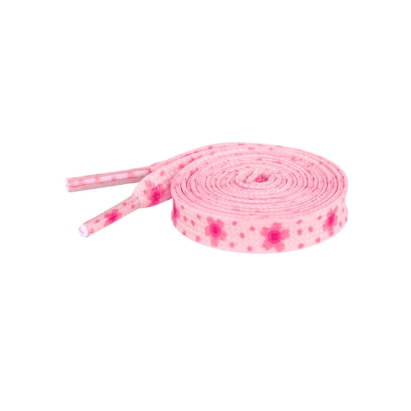 INSPIRE CHIC Floral Printed Flat Shoelaces Sneakers Flower Shoelaces for Casual 1 Pair Pink 120cm/47.2"