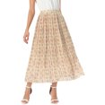 thumbnail image 1 of INSPIRE CHIC Floral Skirt for Women 2026 A Line High Waisted Casual Boho Summer Midi Skirts S Apricot, 1 of 5
