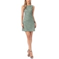 thumbnail image 1 of INSPIRE CHIC Floral Tank Dress for Women's Sleeveless Boat Neck A-Line Summer Mini Sundress S Dusty Green, 1 of 6