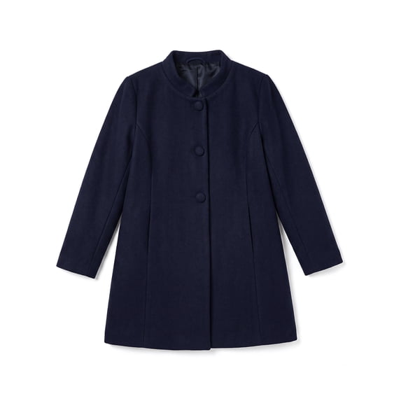 INSPIRE CHIC Halloween Girls Winter Pea Coat Long Sleeve Stand Collar Dress Coat with Slant Pockets Warm Single-Breasted Outerwear for School & Parties 7-8 Years Dark Blue