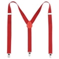 thumbnail image 1 of INSPIRE CHIC Halloween Metal Clamp Y Shaped Adjustable Suspender Clip Braces Bright Red One Size, 1 of 5
