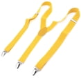 thumbnail image 1 of INSPIRE CHIC Halloween Metal Clamp Y Shaped Adjustable Suspender Clip Braces Yellow One Size, 1 of 5