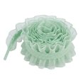 thumbnail image 1 of INSPIRE CHIC Lace Ruffled Shoelaces Ribbon Semi Sheer Pleated Trim Chiffon Elastic Shoe Strings for Sneakers 2 Pairs Light Green 3cm 120cm/47.2", 1 of 6
