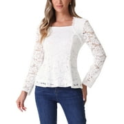トップス louren russel lace peplum blouse ivory トップス louren russel lace peplum blouse ivory