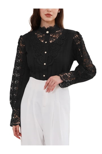 chinese dress ladies WHITE LACE DRESS WITH COLLAR main image 1