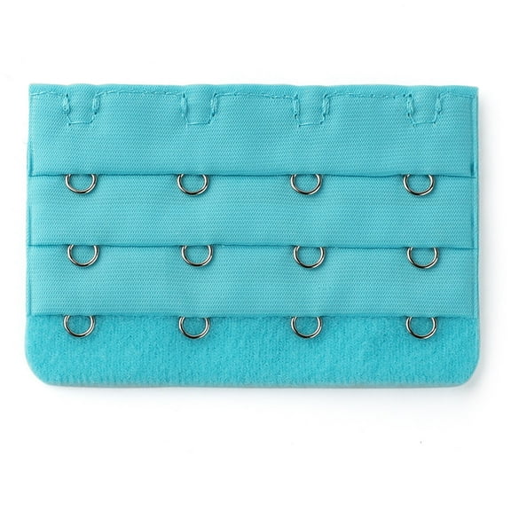 INSPIRE CHIC Ladies 3 X 4 Hooks Bra Extender Extension Strap Bra Band Multi Color One Size Sky Blue