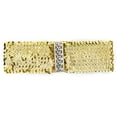 thumbnail image 1 of INSPIRE CHIC Ladies Sequins Decor Metal Interlocking Buckles Elastic Waist Belt One Size Gold, 1 of 7